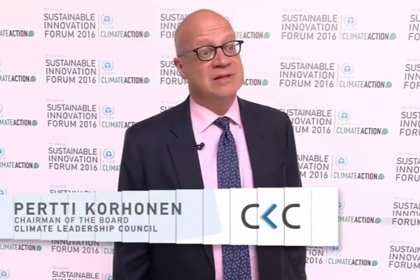Interview with Pertti Korhonen, Chairman of the Board, Climate Leadership Council at SIF16